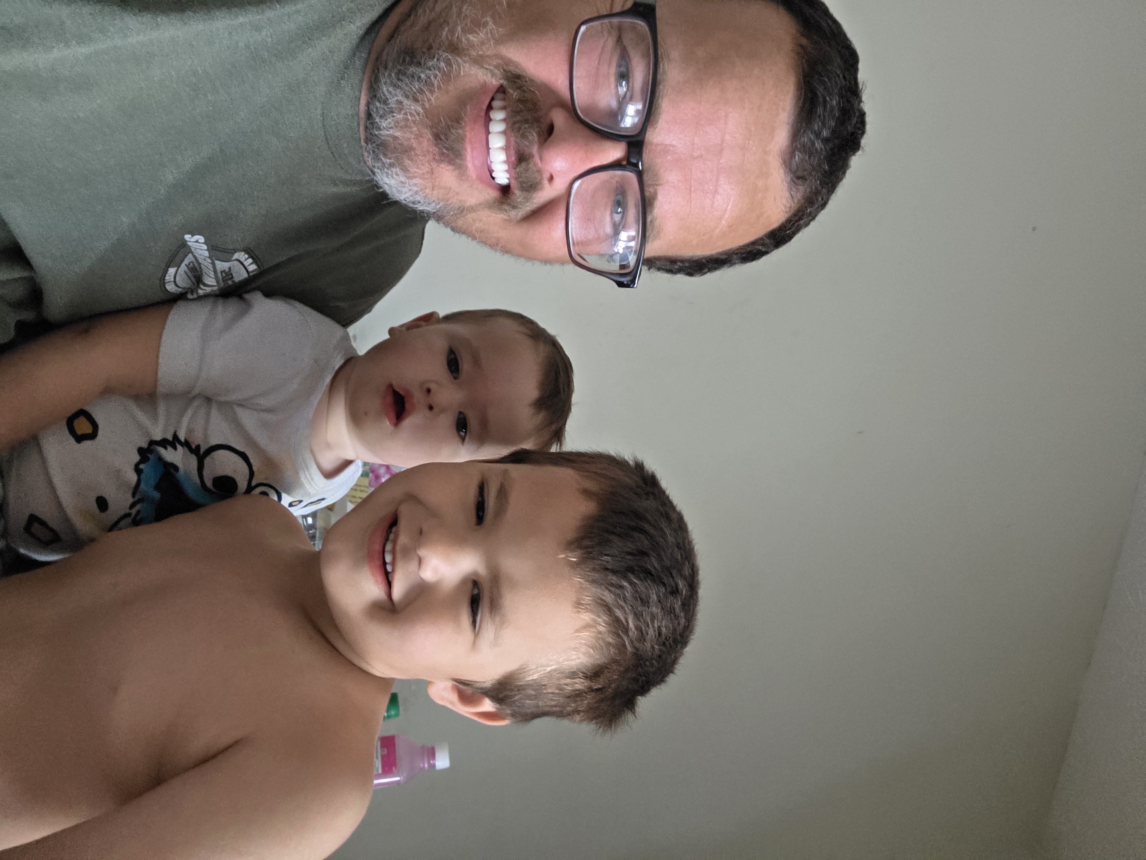 Photo of Noah, Little Jeremiah, and myself